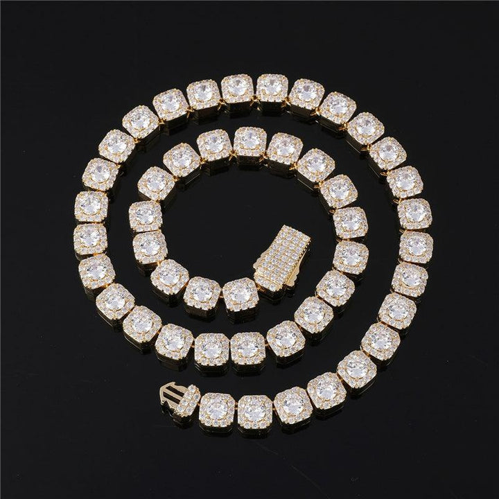 10MM CLUSTERED ICED OUT TENNIS CHAIN SET - NO FUGAZIâ„¢