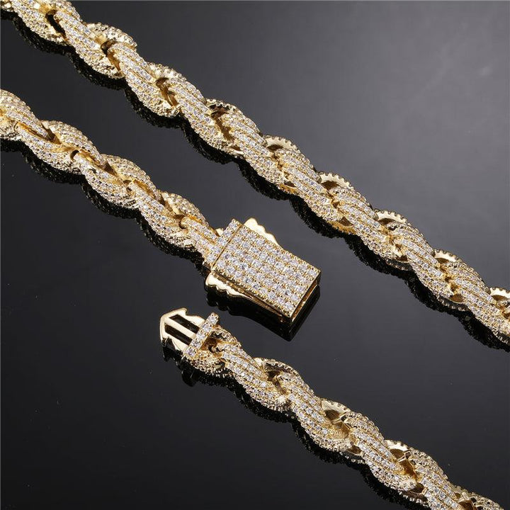 8MM ICED OUT ROPE CHAIN SET - NO FUGAZIâ„¢
