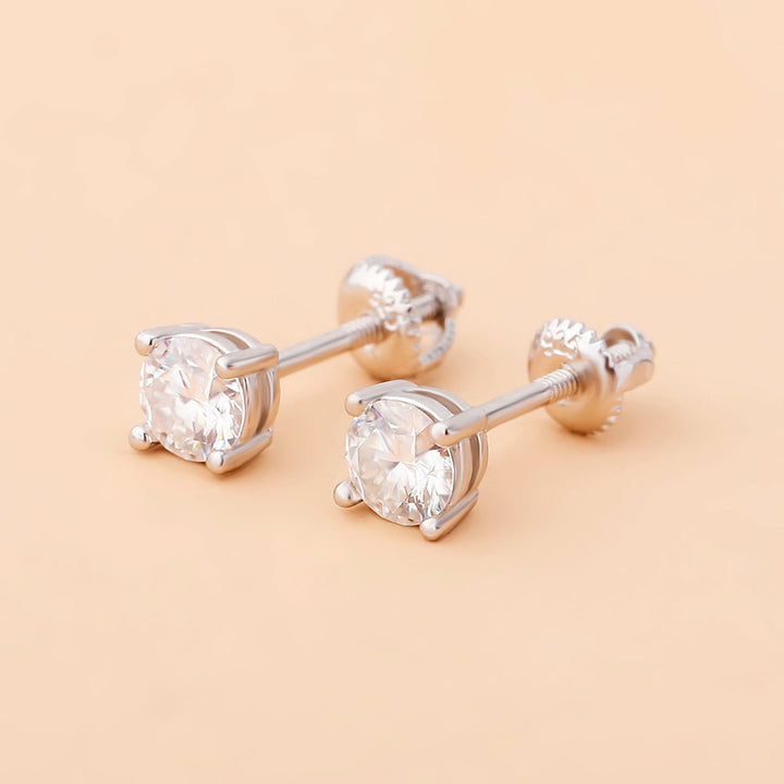 Moissanite Earring 3Mm/4Mm/5Mm/6.5Mm Hip Hop Boutique Jewelry for Gift