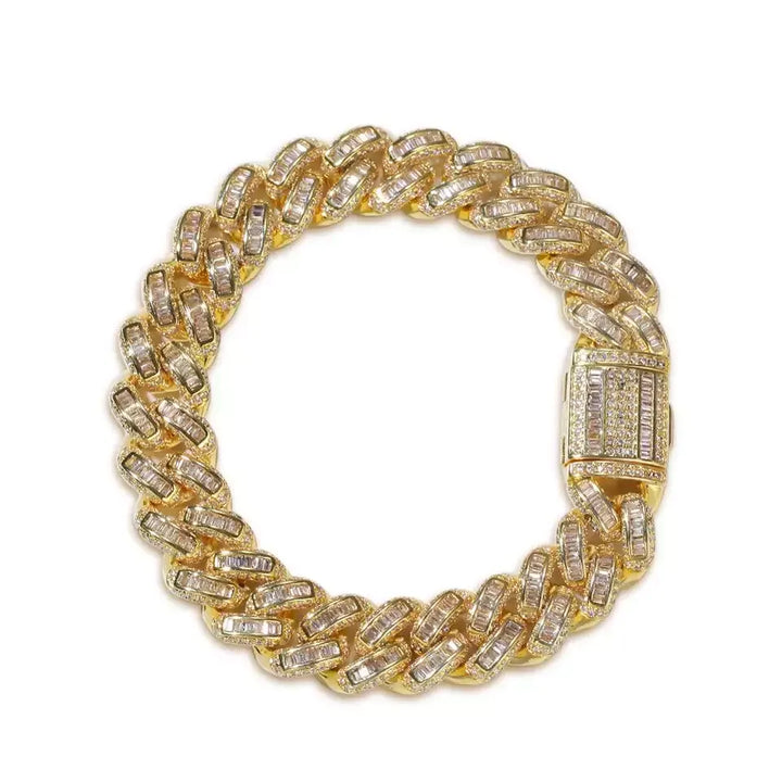 13MM MIAMI BAGUETTE CUBAN BRACELET - NO FUGAZIâ„¢