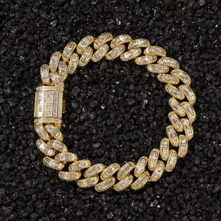 13MM MIAMI BAGUETTE CUBAN BRACELET - NO FUGAZIâ„¢