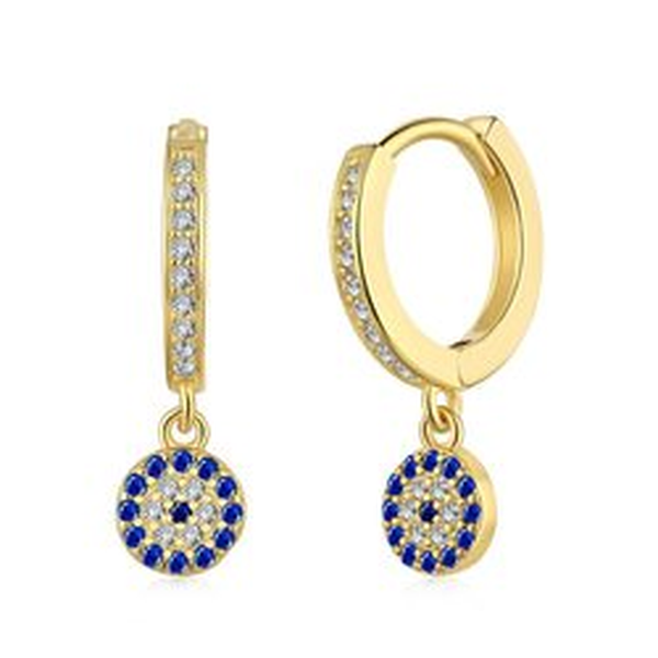 S925 STERLING EVIL EYE DAINTY EARRINGS