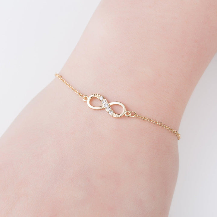 2022 New Fashion Friendship Infinity Bracelet Women with Crystal Stones Bracelet Infinity Number Chain Bracelets