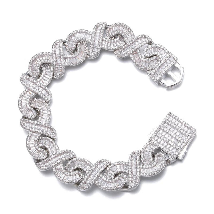 Hop 16MM Heavy Solid Square Zircon Bracelets Iced Out Micro Pave T Baguette Cubic Zircon Bling Bracelet for Men Jewelry