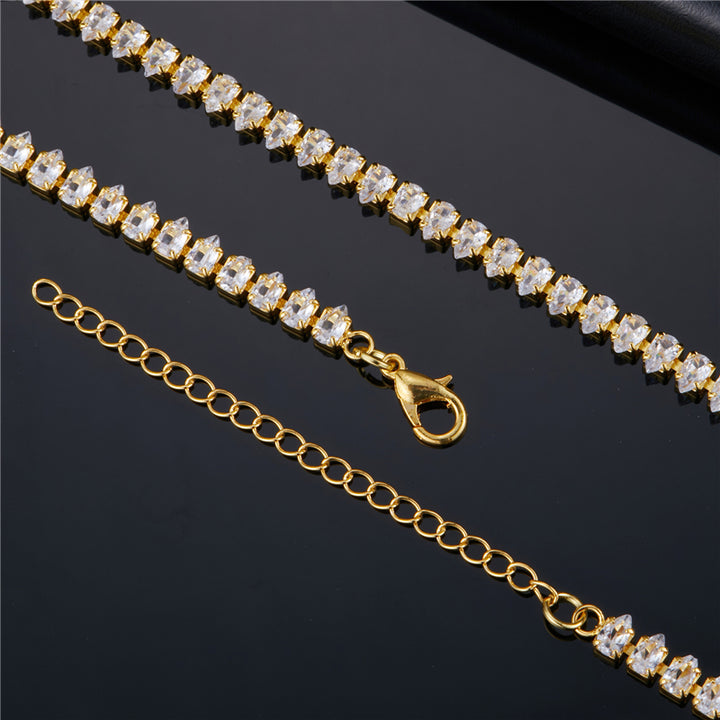 New Arrival 5Mm  Hop Party Bling Accessories Girl Iced Out CZ Women Diamond Chain Drop Tennis Chain Necklace for Girl Gift