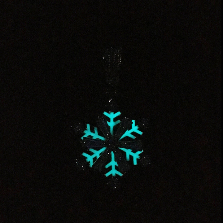 Trendy Enamel Jewelry Accessories -Hop New Winter Rotating Snowflake Luminous Drop Oil Pendant Rotatable Diamond Necklace