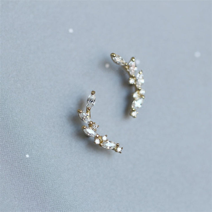 Minimalist Fine Jewelry Wholesale Dropshipping 2023 New Design 925 Sterling Silver Star Leaf Stud Earrings for Women Girls